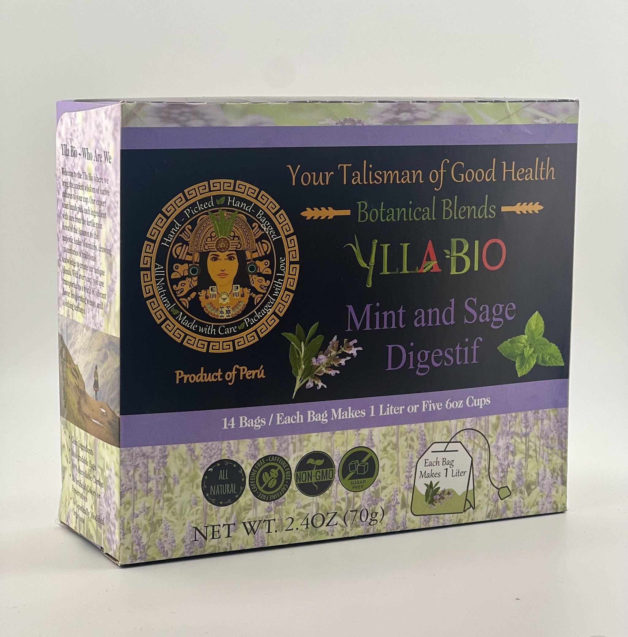 Mint and Sage Digestif - Premium Herbal Blend from Ylla BIO - Just $17! Shop now at Ylla BIO